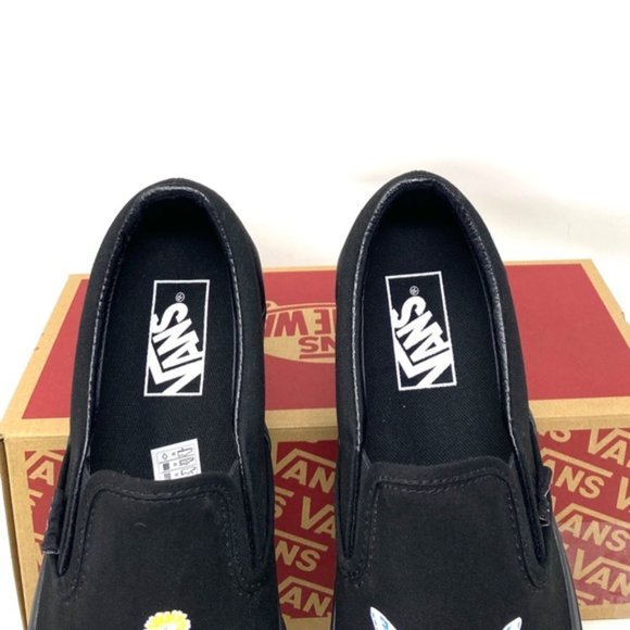VANS Classic Slip On Stackform Shoe For Women Black Canvas Low Top VN0A7Q5R1OJ - Picture 8 of 11